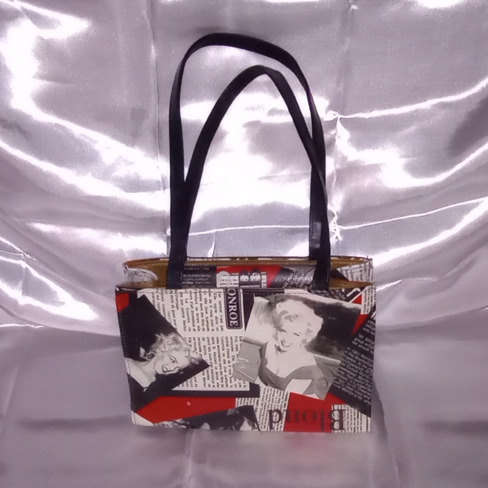 Vintage Marilyn Monroe handbag with a gold interior.